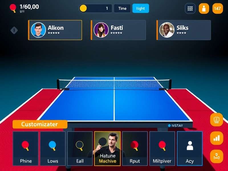 Pro Paddle Master customization options and player avatar