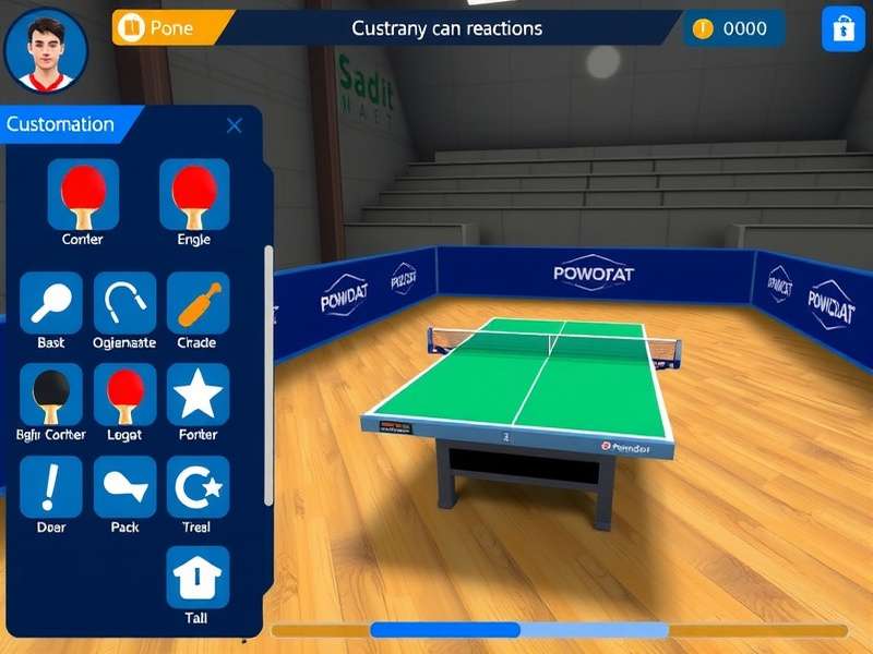 Pro Paddle Master gameplay screenshot showing table tennis action